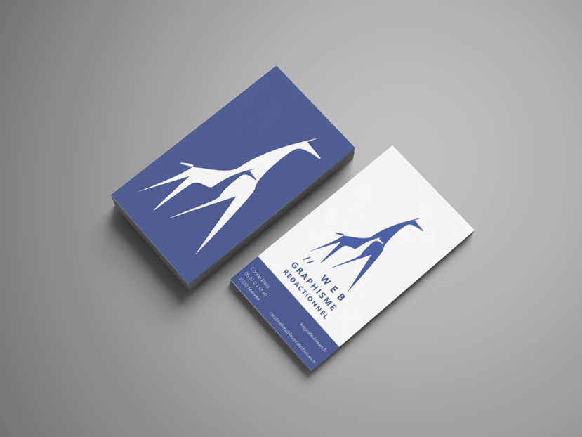 Cartes de visites Les Girafes Bleues