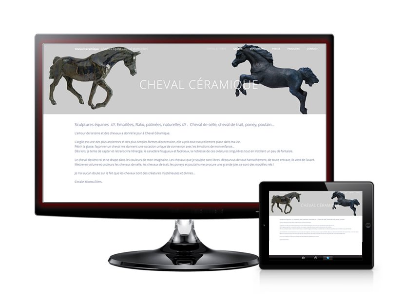 Conception du site web de Cheval Céramique